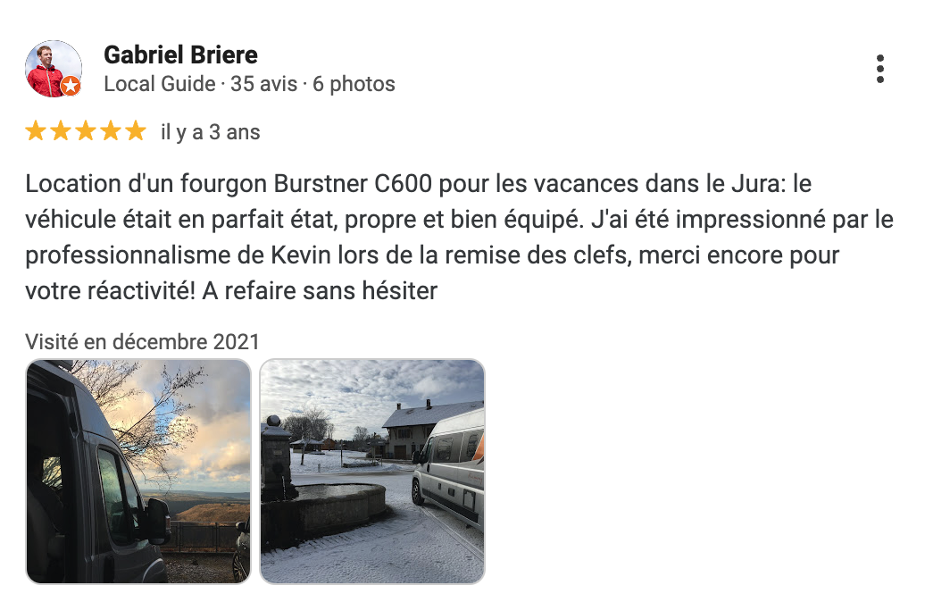 Avis location fourgon Loire 44