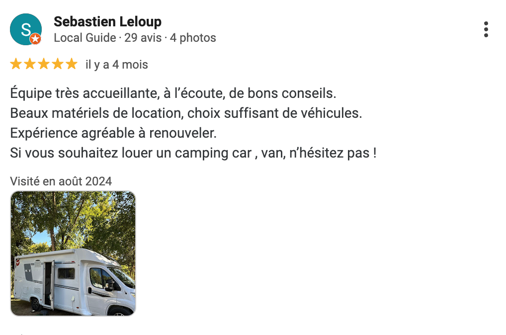 Avis location de Sébastien