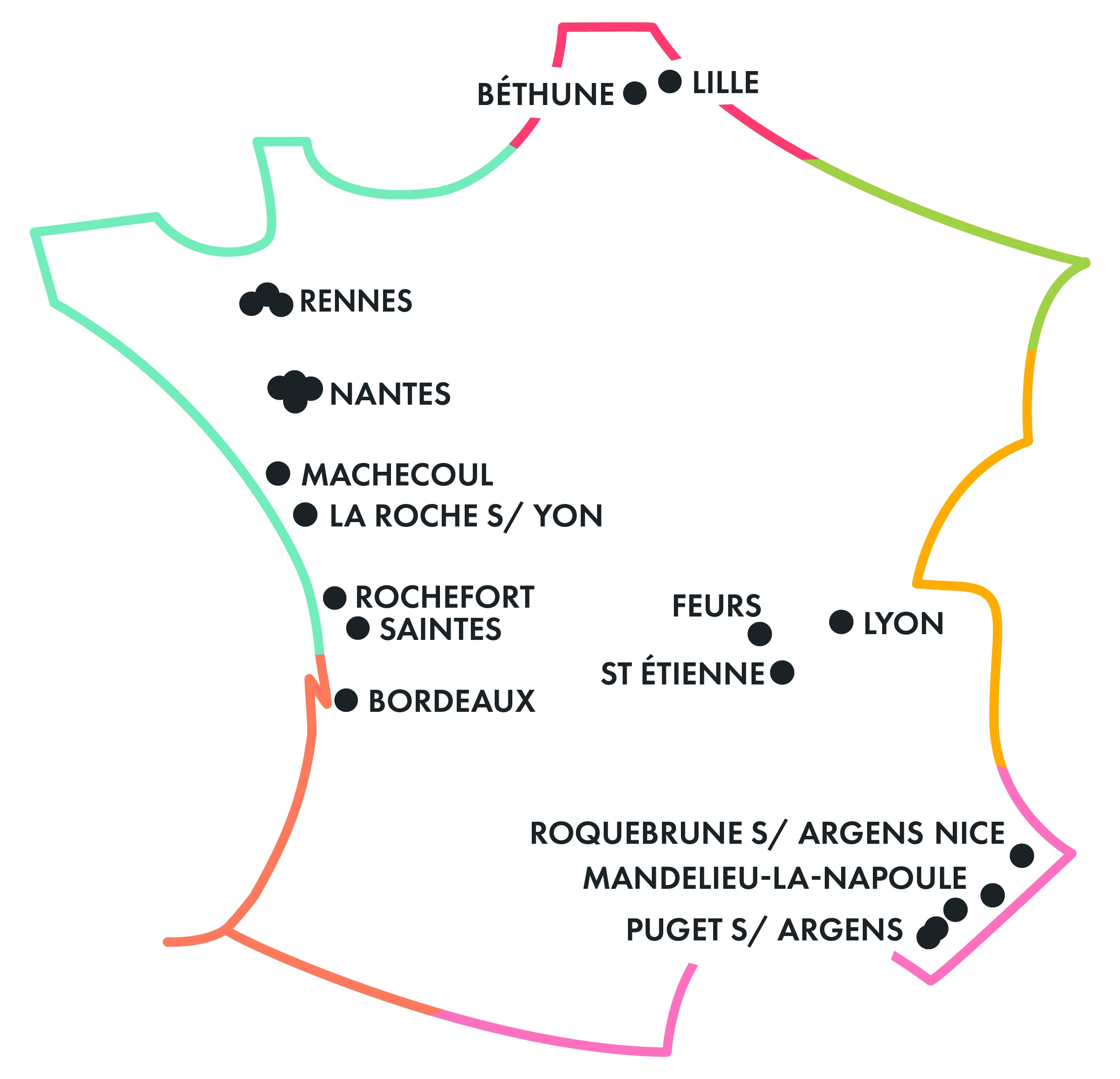 Carte du réseau Ypocamp